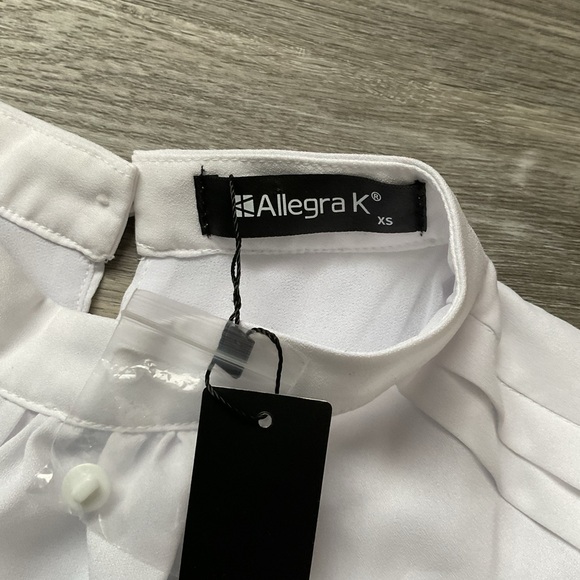 Allegra K Elegant White Blouse - Picture 3 of 7